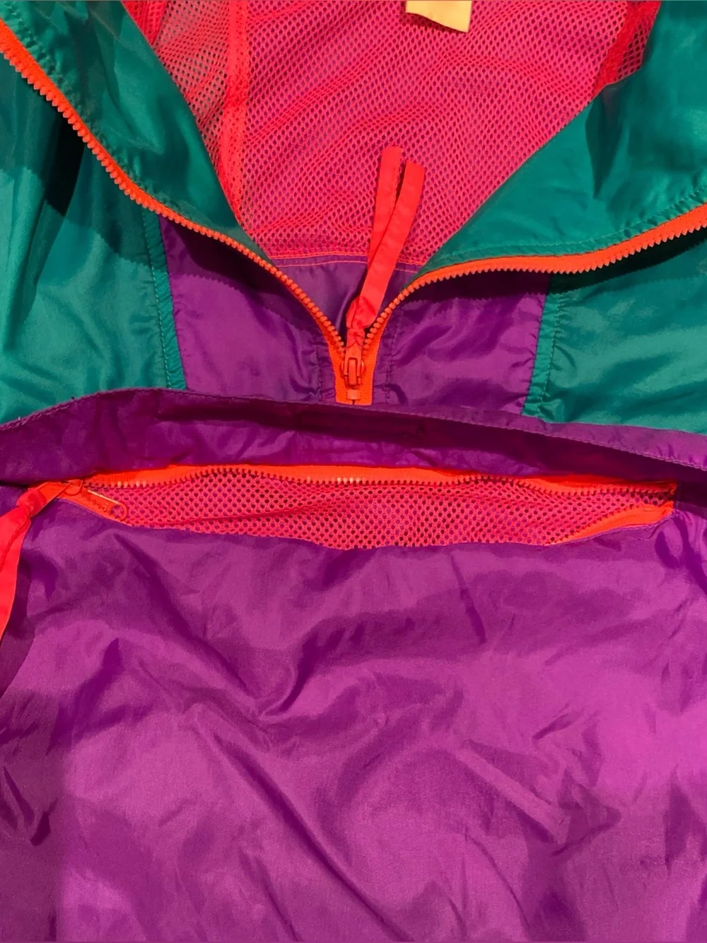 Vintage Columbia Sportswear 90s Color Block Pullover Windbreaker 1/2 Zip Men’s L